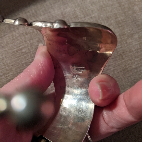 Vintage Sterling Clamper Cuff Bracelet - Picture 3 of 4